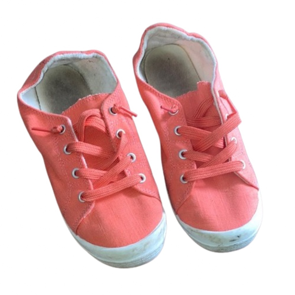 SUN & SKY Women’s Lace Up Sneakers Orange flat shoes